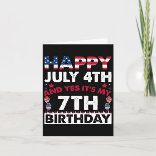 Carte 4 juillet Et oui c'est mon 7e anniversaire d'indép