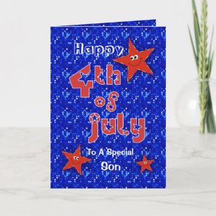 Carte 4 juillet Étoiles pour son