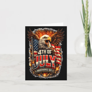 Carte 4 juillet Fête de l'Indépendance patriotique pour