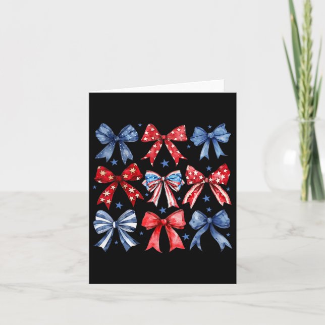 Carte 4 juillet Fillette Drapeau Américain Boho Co (Devant)