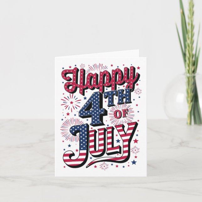 Carte 4 juillet heureux (Devant)