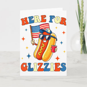 Carte 4 juillet ici pour Glizzies hot-dog patriote homme