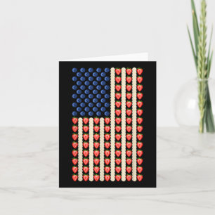 Carte 4 juillet Jello de fraise Usa Drapeau gâteau Homme