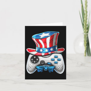 Carte 4 juillet jeu vidéo American Flag Uncle Sam Gam