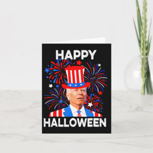 Carte 4 juillet Joyeux Halloween Funny Biden Confus