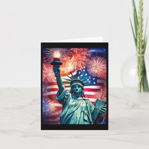 Carte 4 juillet Statut patriotique de la liberté Drapeau