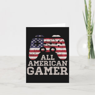 Carte 4 Juillet Tous Américain Gamer Patriot Hommes Garç