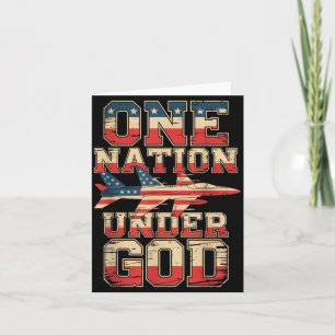 Carte 4 juillet une nation sous Dieu patriotique Etats-U