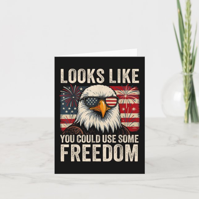 Carte 4 Juillet Us Mème Drapeau Semble Que Vous Pourriez (Devant)