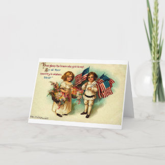 Carte 4 juillet vintage