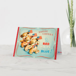 Carte 4 juillet vintage