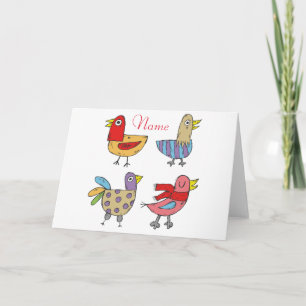 Carte 4 Oiseaux amusants Thunder_Cove