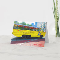 4 pages imprimées Anniversaire Bus Duck Tour Rose 