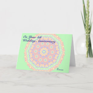 Carte 4e anniversaire de mariage