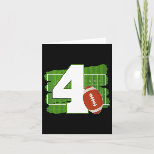 Carte 4e anniversaire Football Thème 4 année Football Lo