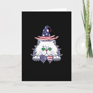 Carte 4th of July USA Patriotic Cat