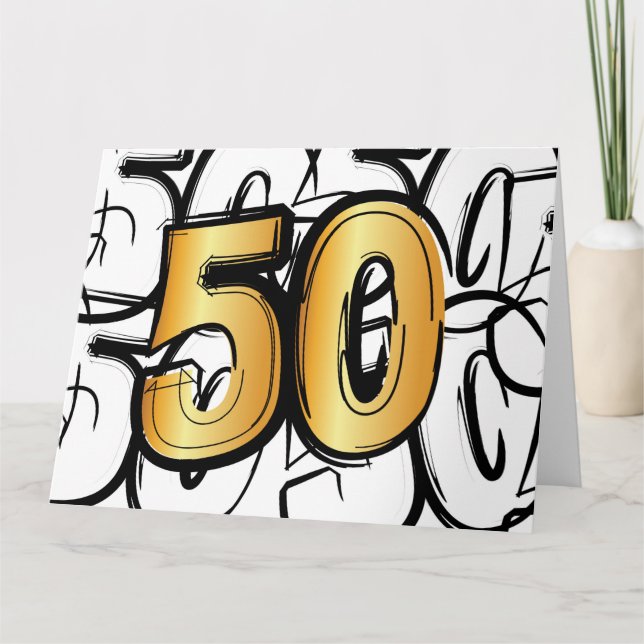 Carte 50 ans de jubilé, d'abraham, de sarah ou de mariag (Devant)