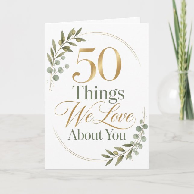 Carte 50 choses que nous aimons de toi épouse (Devant)