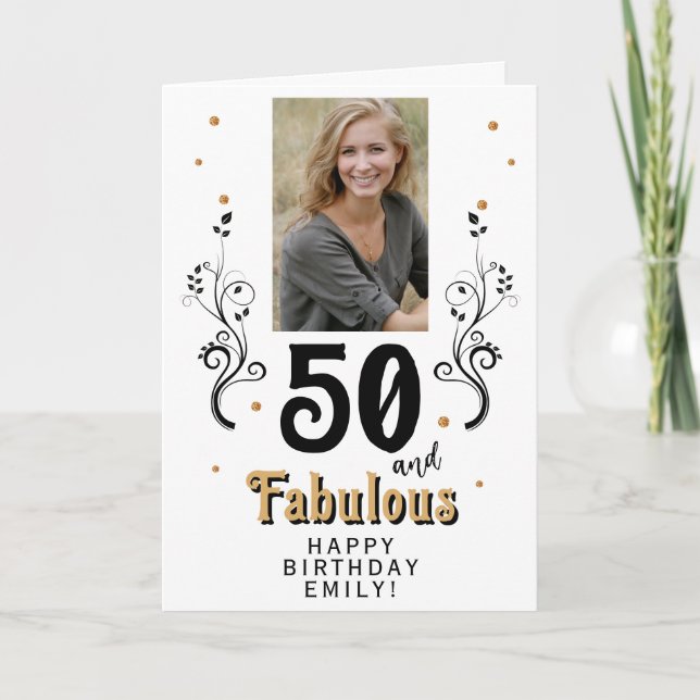 Carte 50 et Fabulous Foliage 50e Anniversaire Photo (Devant)