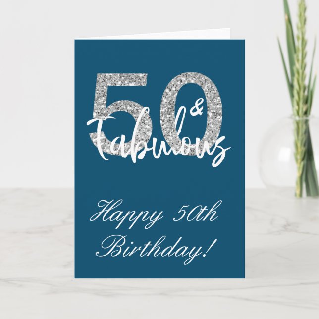 Carte 50 et Fabulous Joyeux Anniversaire 50e (Devant)