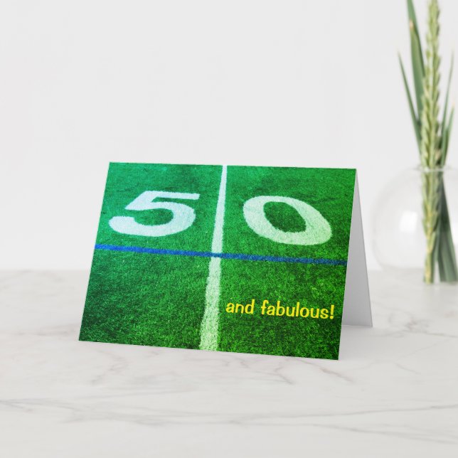 Carte 50 yards de football terrain 50e anniversaire cart (Devant)