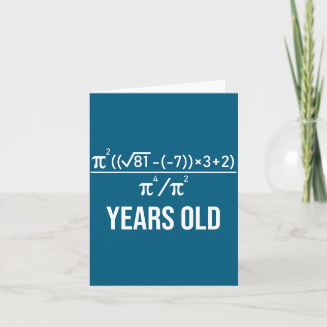 Carte 50 Years Old Equation Funny 50th Birthday Math  (Devant)