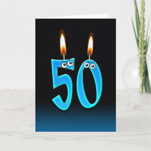 Carte 50e anniversaire bougies