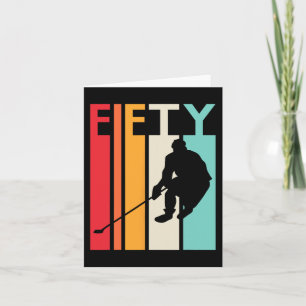 Carte 50e anniversaire Cadeau Hockey Vintage 50 ans Bir