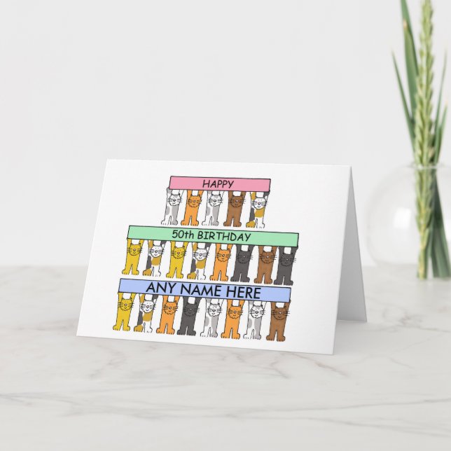 Carte 50e anniversaire de Customiser avec n'importe quel (Devant)