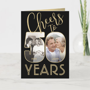 Carte 50e anniversaire de mariage Félicitations pour 50