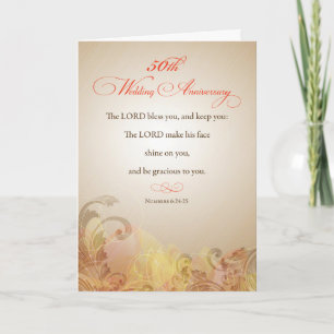 Carte 50e anniversaire de mariage, Seigneur Dieu bénisse