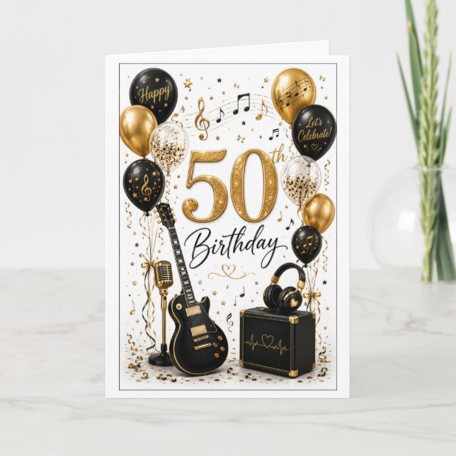Carte 50e anniversaire de musique (Devant)