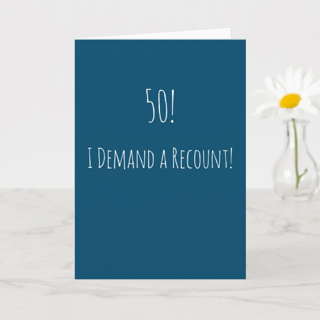 Carte 50e anniversaire drôle (Petite plante)