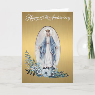 Carte 50e anniversaire du Mariage Vierge Or