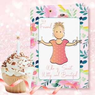 Carte 50e anniversaire femme dessin animé snarky sassy