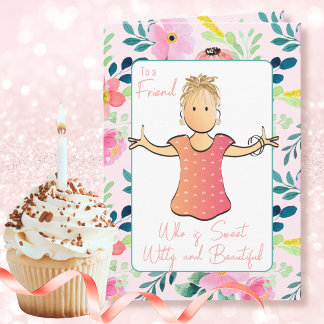 Carte 50e anniversaire femme dessin animé snarky sassy