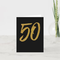 50e anniversaire golden personnalisé salutation