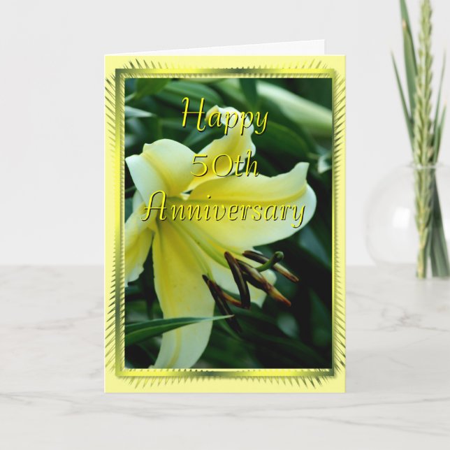 Carte 50e Anniversaire Lily Card - toute occasion (Devant)