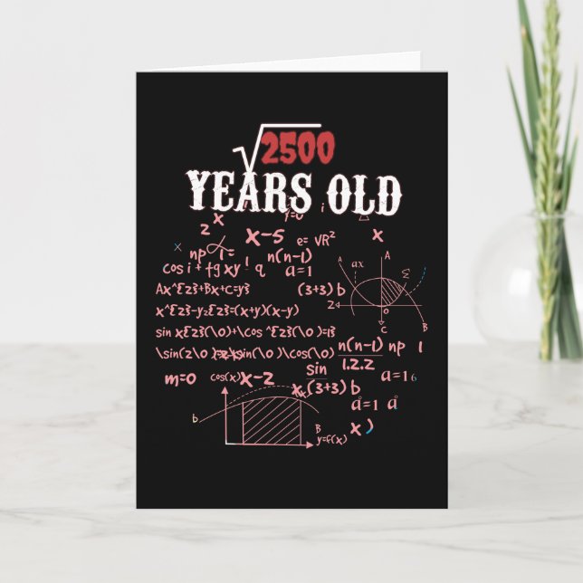 Carte 50e anniversaire math (Devant)