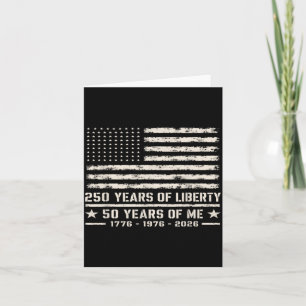 Carte 50e anniversaire Né en 1976 Drapeau américain 250