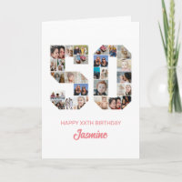 50e anniversaire Numéro 50 Photo Collage personnal