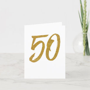 Carte 50e anniversaire or accueil personnalisé