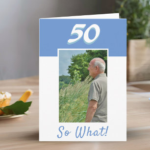 Carte 50e anniversaire photo positive Anniversaire