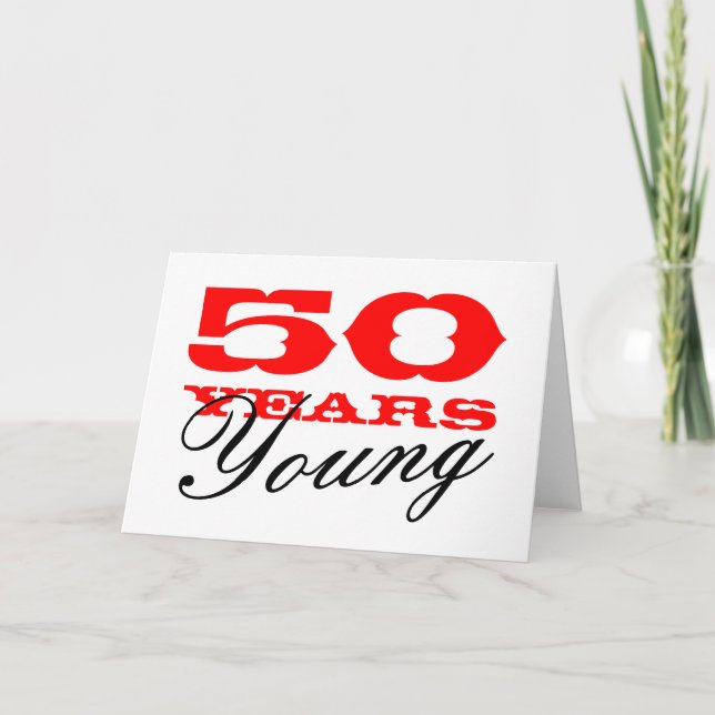 Carte 50e anniversaire pour 50 ans jeune homme ou  (Devant)