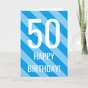 Carte 50e anniversaire pour homme ou femme de 50 a