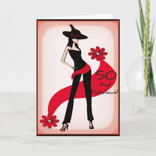 Carte 50e anniversaire pour les femmes