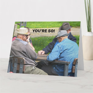 CARTE 50E ANNIVERSAIRE POUR LUI FUNNY VOYAGE CARD