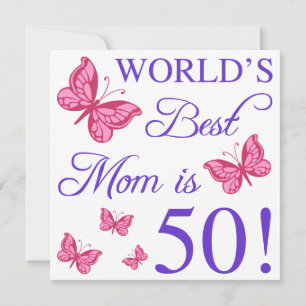 Carte 50e anniversaire pour maman
