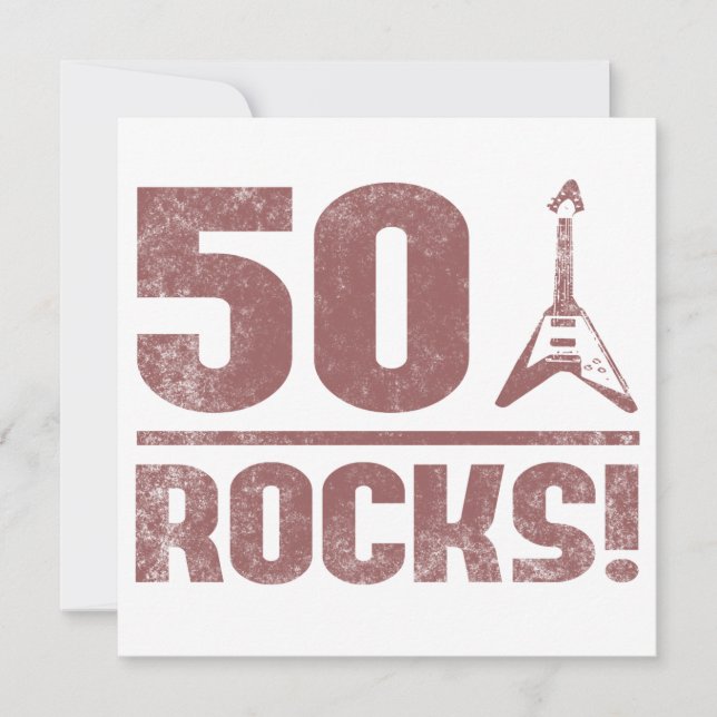 Carte 50e anniversaire Rocks (Devant)