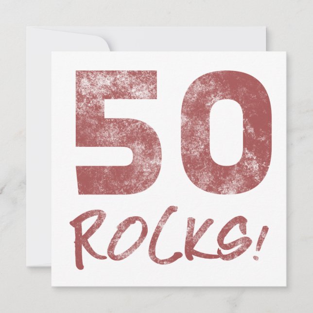 Carte 50e anniversaire Rocks (Devant)